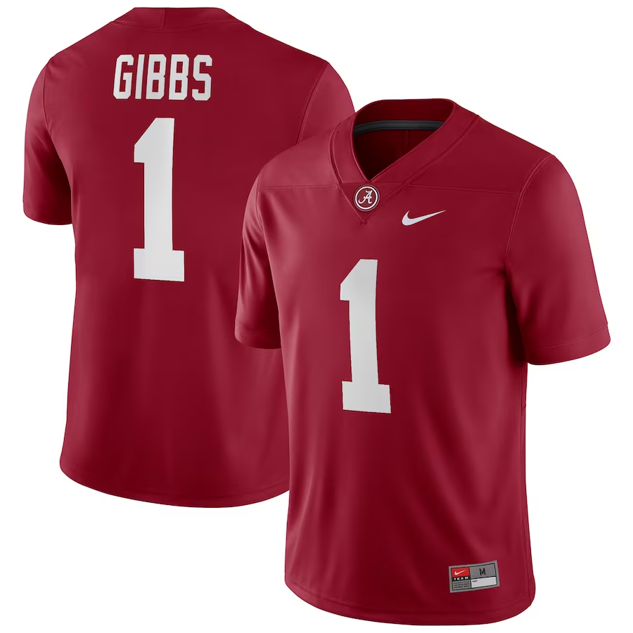 Men's Alabama Crimson Tide Jahmyr Gibbs #1 Crimson Jersey